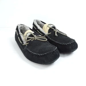 ZAPATILLAS HOMBRE UGG OLSEN TALLA US 9 MOCASÍN PIEL DE OVEJA GAMUZA NEGRA - Imagen 1 de 8
