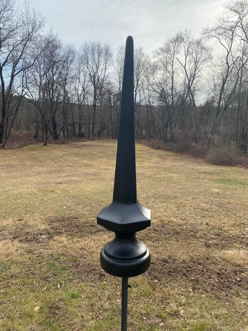 36" Steel Finial spire for roof or yard- Weathervane alternative- FREE SHIPPING Cover