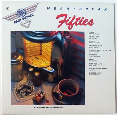 HEARTBREAK FIFTIES – VARIOUS LP 33 RPM VINYL EX+ Frankie Avalon, Buddy Holly ++ - Image 1 of 4