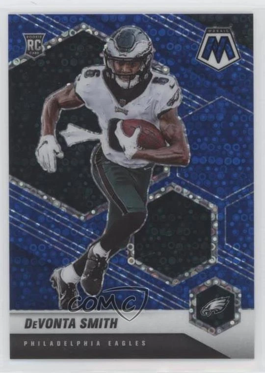 2021 Panini Mosaic Rookies No Huddle Blue Prizm /75 Devonta Smith #305 Rookie RC