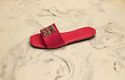 New! Givenchy '4G' Logo Mule Flat Slide Sandal Pink Womens 7 US 37 Eur MSRP $695