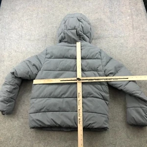 Abercrombie Fitch Jacket Boys 15 / 16 Gray Windbreaker Puffer Hooded Pockets - Picture 1 of 2