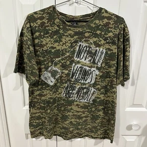 Code V Not All Wounds Are Visible Camouflage T-Shirt Men’s XL - Picture 1 of 6