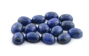 Two AAA 10x8 10mm x 8mm Oval Afghanistan Rich Color Lapis Cabochon Cab Gemstone - Picture 1 of 1