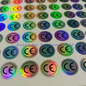 1000 un. CE Holograma Etiquetas Adhesivas Impermeable, Láser Etiqueta Adhesiva - Imagen 1 de 3