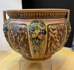 Antigua maceta florentina Roseville 7" con asas principios de la década de 1920 - Imagen 1 de 14