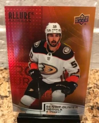 2021-22 UD Allure Rainbow Red-Orange #R-26 Benoit-Olivier Groulx -  Ducks MC - Image 1 of 2