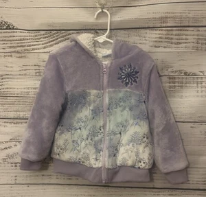 Girls purple Disney frozen puffy jacket size 4t - Picture 1 of 2