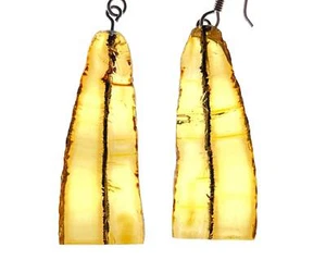 AMBER Crystal Earrings - Statement Dangle Earrings, Handmade Jewelry, 50355 - Picture 1 of 7
