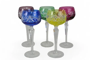 5 ÜBERFANG RÖMER / WEINGLÄSER - ÜPPIG VON HAND GESCHLIFFEN - Bild 1 von 6