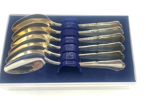 Vintage 830 Silber 6 Espresso Löffel Mokkalöffel Finnland 1994 unbenutzt in Box - Bild 1 von 7