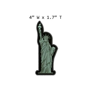 Statue of Liberty Monument Patch Embroidered Iron-on Applique Park Souvenir - Picture 1 of 12