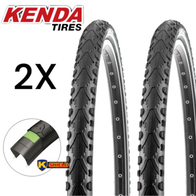 2 Fahrradreifen 28x1,75 Zoll - Mit Reflexstreifen & 3mm Pannenschutz