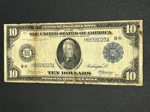 1914 10 Federal Reserve LARGE Note US Bill LOW Shipping!!! - Picture 1 of 2