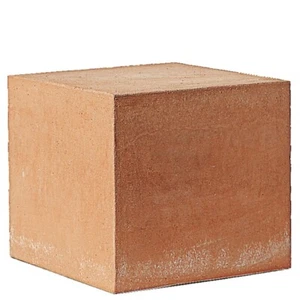 Decorative Cube In Italian Terracotta Table Sculpture 30X30Cm - Picture 1 of 2
