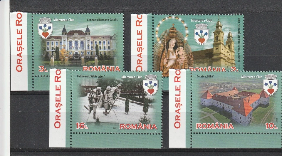 SELLOS RUMANIA 2022 MIERCUREA CUIC CIUDAD MNH POST SET ARQUITECTURA Foto 1 de 1