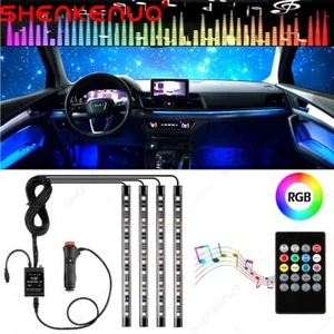 RGB LED Car Interior Accessories Floor Decorative Atmosphere Strip Neon Lights - Picture 1 of 12