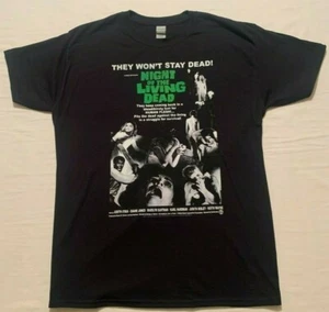Night Of The Living Dead - They Won't Stay Dead! Schwarzes T-Shirt NEU Horrorfilm - Bild 1 von 3