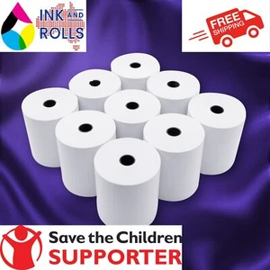 100 Rolls 57x57mm Thermal Paper EFTPOS Cash Register Receipt Rolls - Picture 1 of 1
