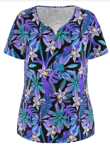 Beverly Hills Uniforms 4 Way Stretch 3 Pocket Scrub Top, Style 451 Col 126 XS-2X - Image 1 of 1