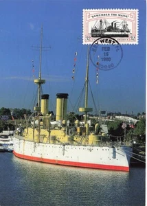 3192 32c REMEMBER THE MAINE - USS OLYMPIA ( C-6) post card - Picture 1 of 2