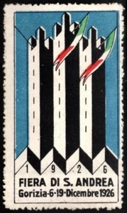 1926 Italia Poster Francobollo Fiera di Sant’Andrea. Gorizia 6-19 dicembre - Foto 1 di 3