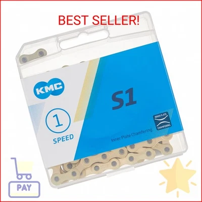 KMC, S1, cadena, velocidad: 1, 8,6 mm, eslabones: 112, oro Foto 1 de 2