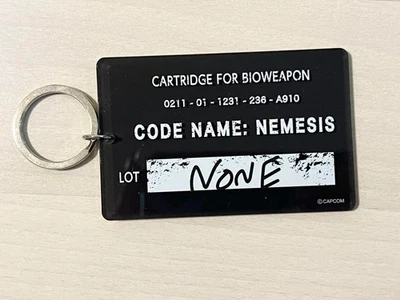 Resident Evil 3 Acrylic Keychain RE:3 Nemesis Trading Card Style Capcom Cafe JPN - Image 1 of 2