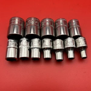 Enchufes métricos poco profundos de accionamiento Snap On de 1/4", TMM4-TMM14 (12P.C.) - BONITO!!!! - Imagen 1 de 7