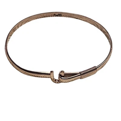 Brazalete gancho titanio envolvente Ti color oro rosa TMTI 4mm talla 7 Foto 1 de 4