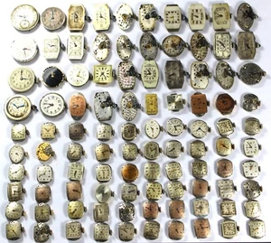 (100) Ladies Mechanical Watch MOVEMENT Lot #3 - Vintage - Parts/Repair/Crafts - Picture 1 of 5