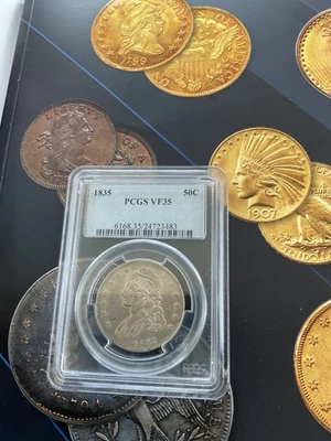 1835 Capped Bust Half Dollar PCGS VF-35 lots of luster - Image 1 of 2