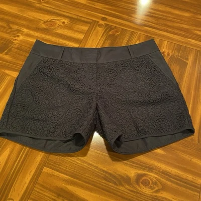 Pantalones cortos negros superpuestos de encaje The Limited para mujer talla 8 Foto 1 de 4