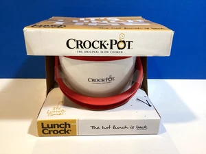 Crock-Pot Lunch Crock 20 oz Food Warmer White & Red New In Box - Picture 1 of 8