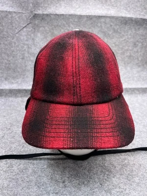 Chapéu caçador Goodfellow alça traseira adulto grande vermelho xadrez mistura de lã aba de orelha - Imagem 1 de 4