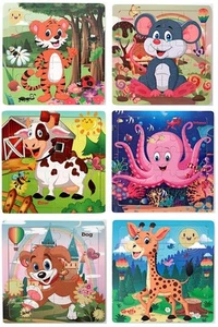 Rompecabezas para niños de 3 a 5 años 20 piezas colorido juego de 6 rompecabezas de madera... - Imagen 1 de 7