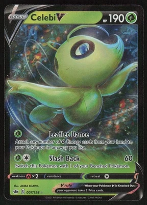 Celebi V 7/198 Ultra Rare: Chilling Reign Pokemon TCG Near Mint - Image 1 of 2