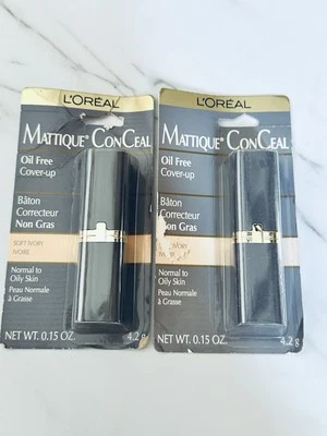 2X pieces -L'oreal Mattique Oil-free Conceal Cover-up, SOFT IVORY - Image 1 of 3