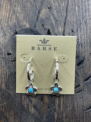 Pendientes Barse Playful Pansy - Turquesa - Plata - Nuevos con etiquetas Foto 1 de 4
