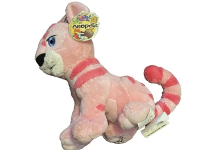 Neopets 2004 Pink Kougra Pelúcia Novo com Etiquetas Novo com etiquetas Excelente Estado Snap Toys - Imagem 1 de 4