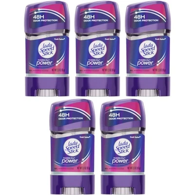 5 Pack Lady Speed Stick Wetness & Odor Protection Gel Fresh Fusion 2.3 Oz Each - Image 1 of 4