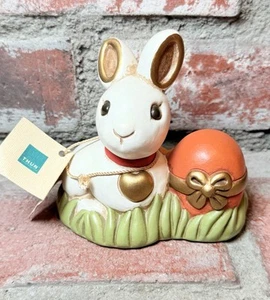 Vintage Thun Porcelain Italy Lucky Clover Rabbit Bunny Figurine RARE - Picture 1 of 5