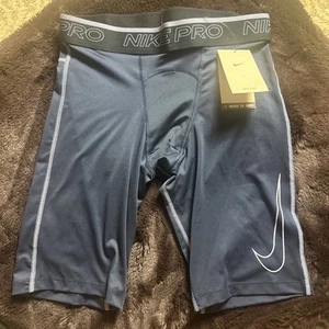 Nike Men’s Pro Dri-Fit DD1911 451 BLUE COMPRESION SHORTS SIZE LARGE - Picture 1 of 15