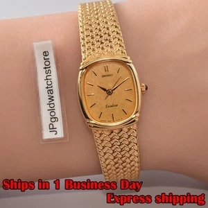 25 Batt.Reloj de cuarzo vintage Seiko Exceline dorado "COMO NUEVO" 1221-5890 para mujer y mujer - Imagen 1 de 15