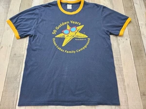 Ocean Lakes Campground Myrtle Beach Ringer T-shirt Men's Large - Picture 1 of 4