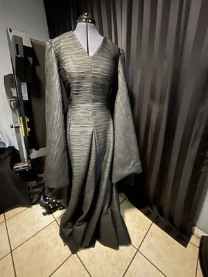 Black Medieval Women's Dress (handmade) size small - Image 1 of 4