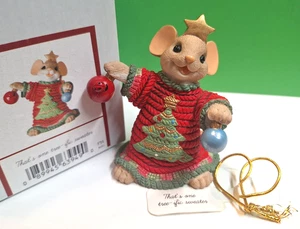 Charming Tails THAT'S ONE TREE-IFIC SWEATER Weihnachtsfigur - Bild 1 von 7