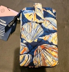 Vera Bradley 3-In-1 Crossbody RFiD Classic Morning Shells Phone Case Wallet - Picture 1 of 12
