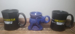 Tazas de cerámica Frankoma Bush Cheney 2001 GOP Elephant y 2 2004 Farm Ranch Team - Imagen 1 de 18