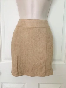 BEBE HELLBRAUN CHRISTINA KUNSTWILDLEDER MINIROCK NEU NEU MIT ETIKETT XSMALL XS SMALL S 4 - Bild 1 von 6